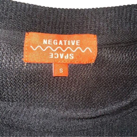 Negative Space Black Ribbed Short Sleeve size Small Oversized - Picture 4 of 5